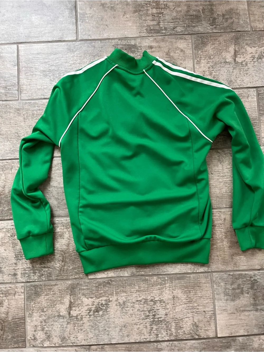 Adidas Original Mens Small Emerald Green Zip Jacket